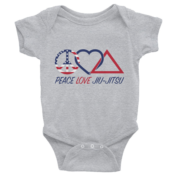 Peace Love Jiu Jitsu Infant Onesie