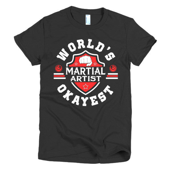 black martial arts tee