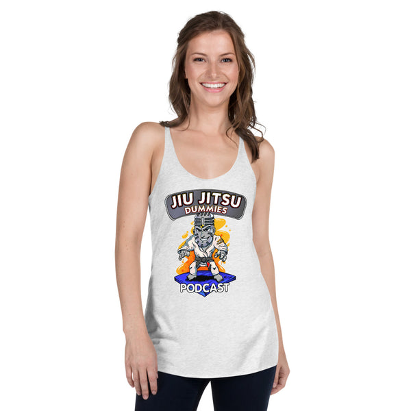 Jiu Jitsu Dummies Podcast Mic Women's Racerback Tank