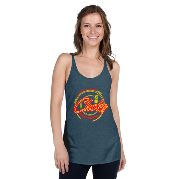 Choke Responsibly Neon Women's Racerback Tank