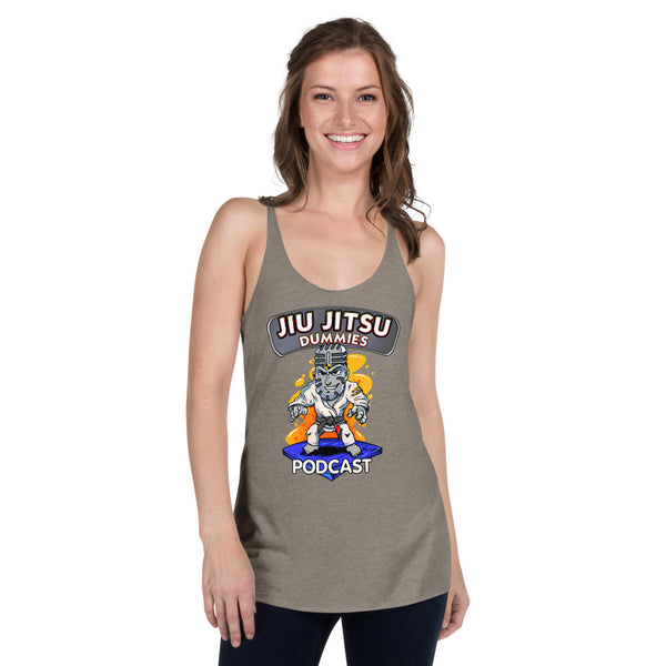 Jiu Jitsu Dummies Podcast Mic Women's Racerback Tank