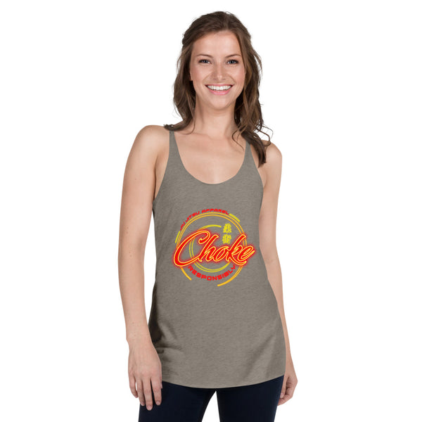 Choke Responsibly Neon Women's Racerback Tank