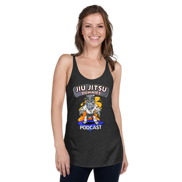 Jiu Jitsu Dummies Podcast Mic Women's Racerback Tank