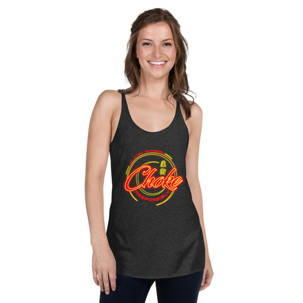 Choke Responsibly Neon Women's Racerback Tank