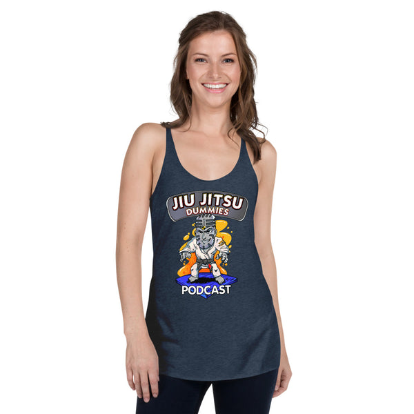 Jiu Jitsu Dummies Podcast Mic Women's Racerback Tank