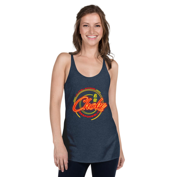 Choke Responsibly Neon Women's Racerback Tank