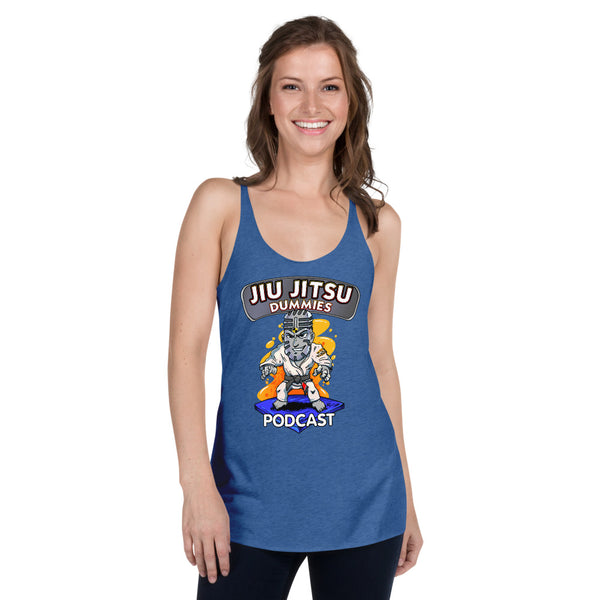 Jiu Jitsu Dummies Podcast Mic Women's Racerback Tank