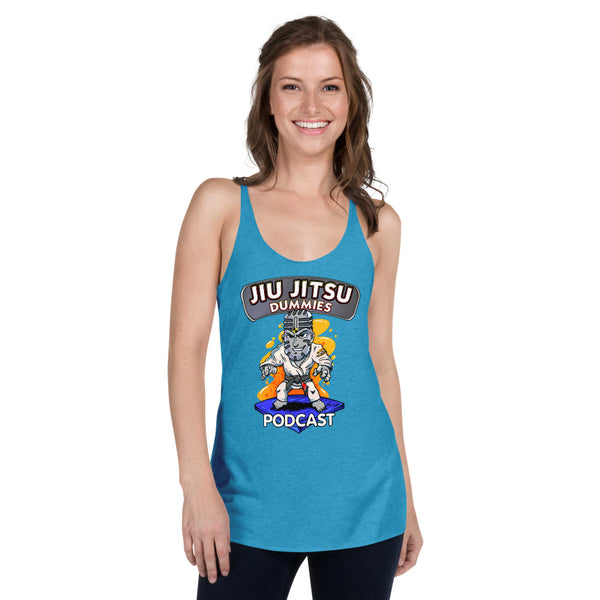 Jiu Jitsu Dummies Podcast Mic Women's Racerback Tank