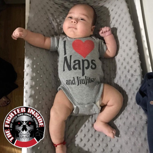 I Love Naps and Jiu Jitsu Infant short sleeve BJJ onesie