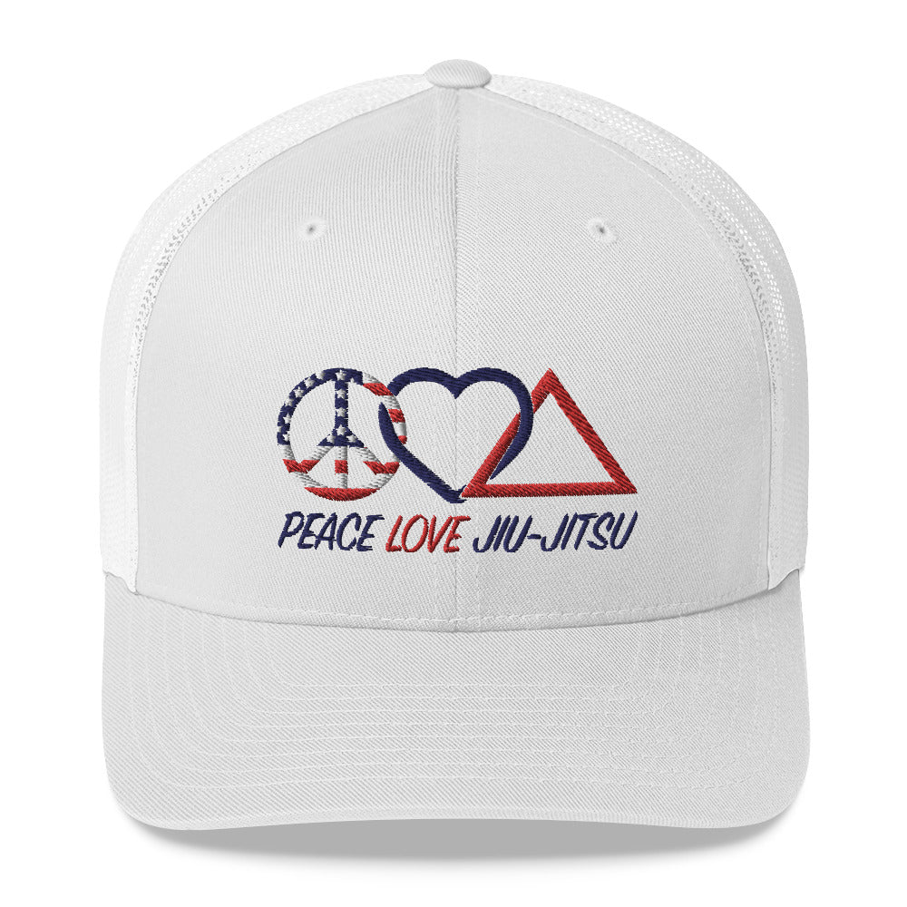 Peace Love Jiu-Jitsu Trucker Cap